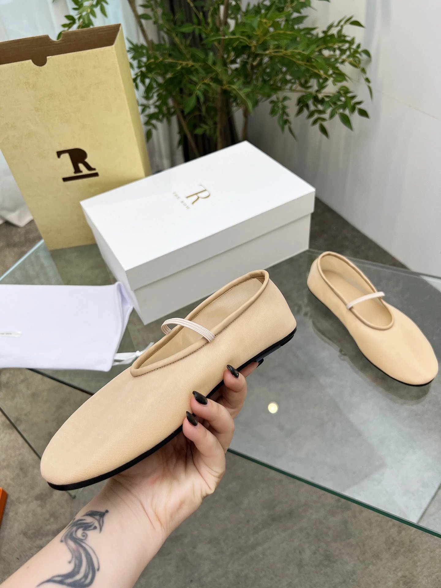 The Row Mary Jane Flat Black Shoes - 23
