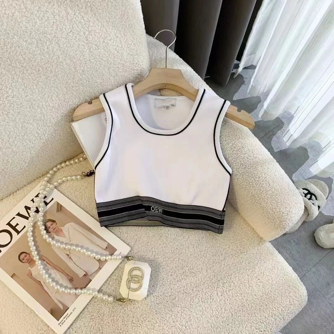 DEW x Dior Knit Vest-Top Beige with Black Trim - 7