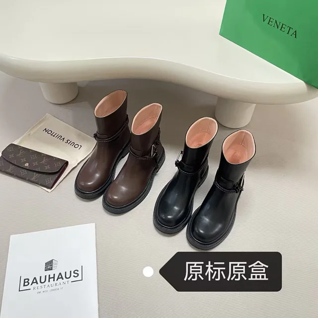 Unbranded Boots Round-Toe Braided Strap Buckle Ankle product detail image 2