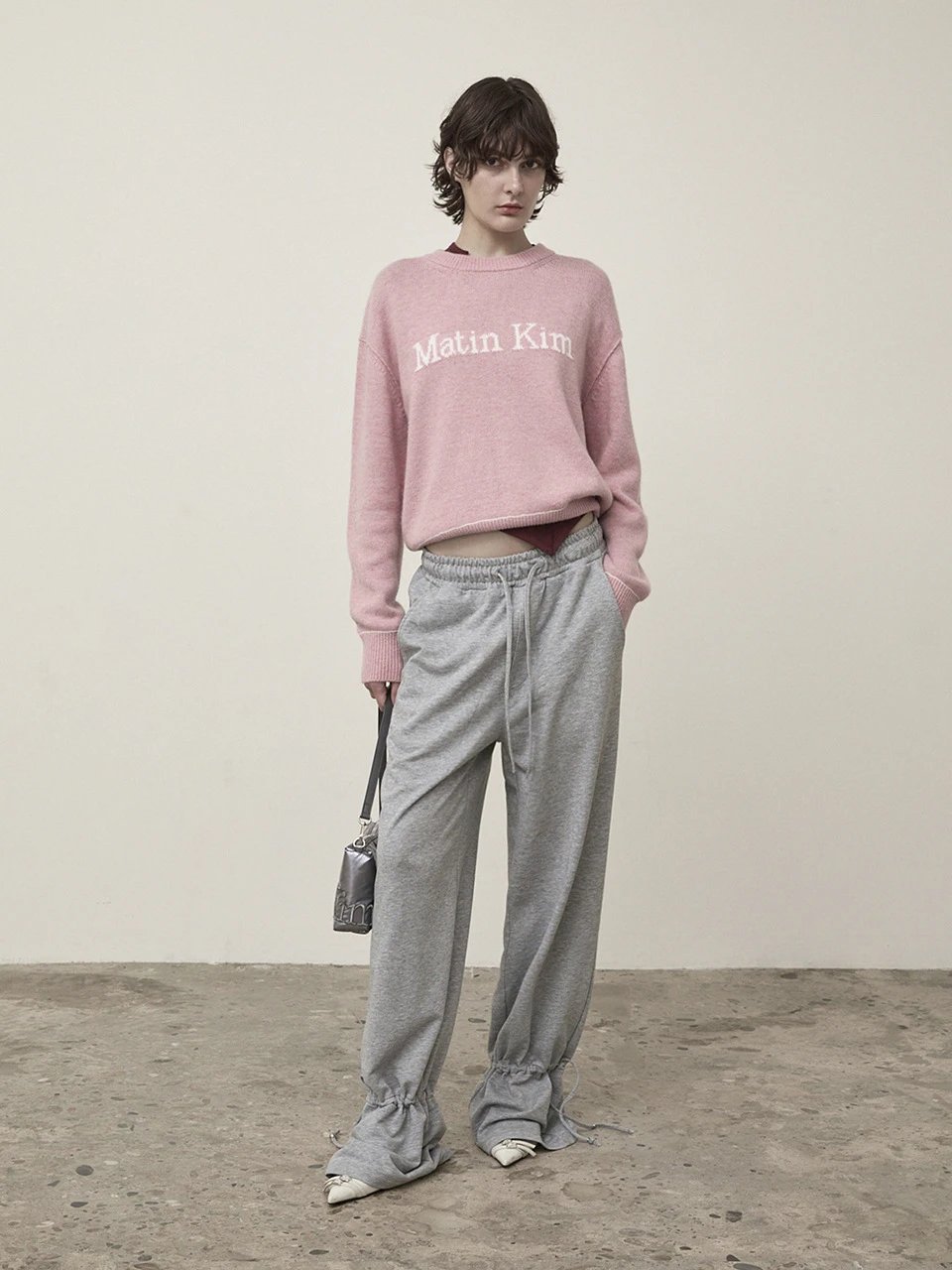 Matin Kim Logo Knit Sweater Off-White - 64