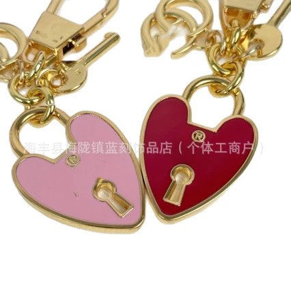 Gucci Padlock Heart Charm Pink Gold-Tone Accessories - 5