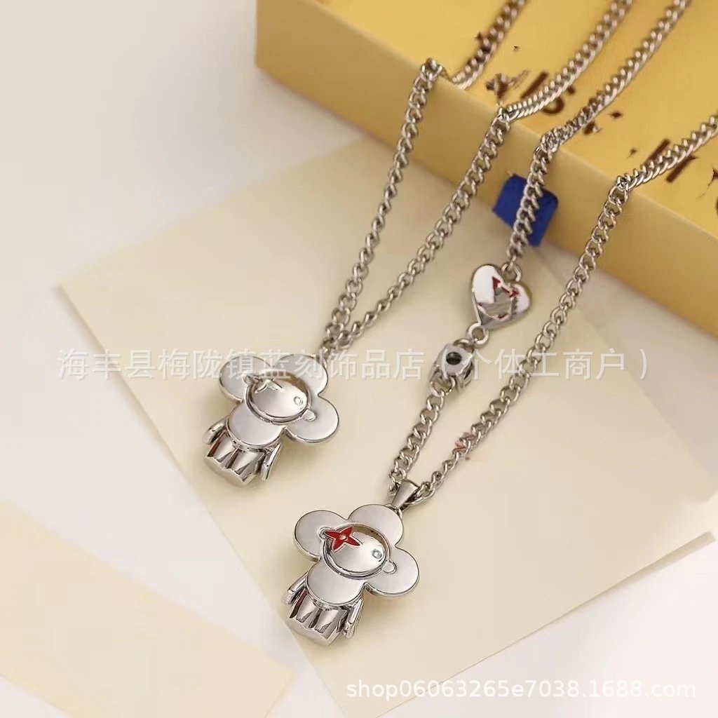 Silver Four-Leaf Clover Pendant Necklace - 2
