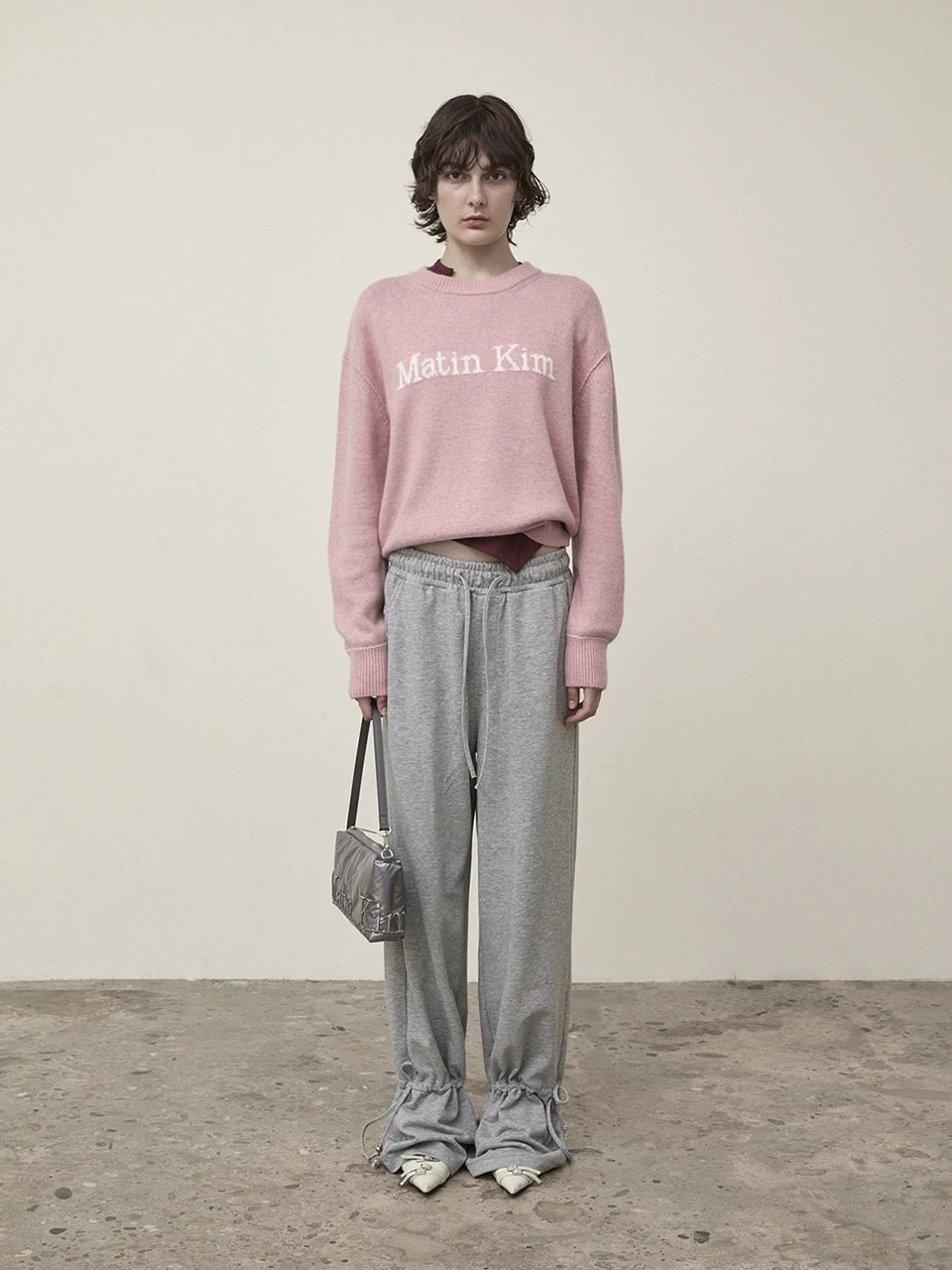 Matin Kim Logo Knit Sweater Off-White - 65