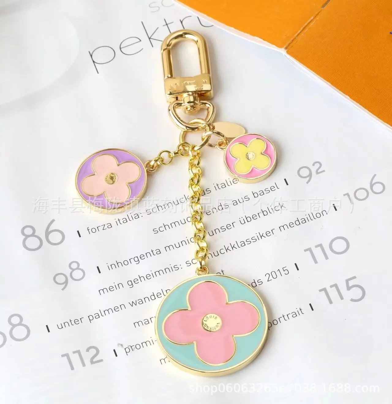 Louis Vuitton Monogram Flower Charm Keychain Multicolor Accessories - 3