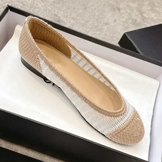 Unbranded Casual Shoes Woven Hollow-Knit Ballet Flats product detail image 6