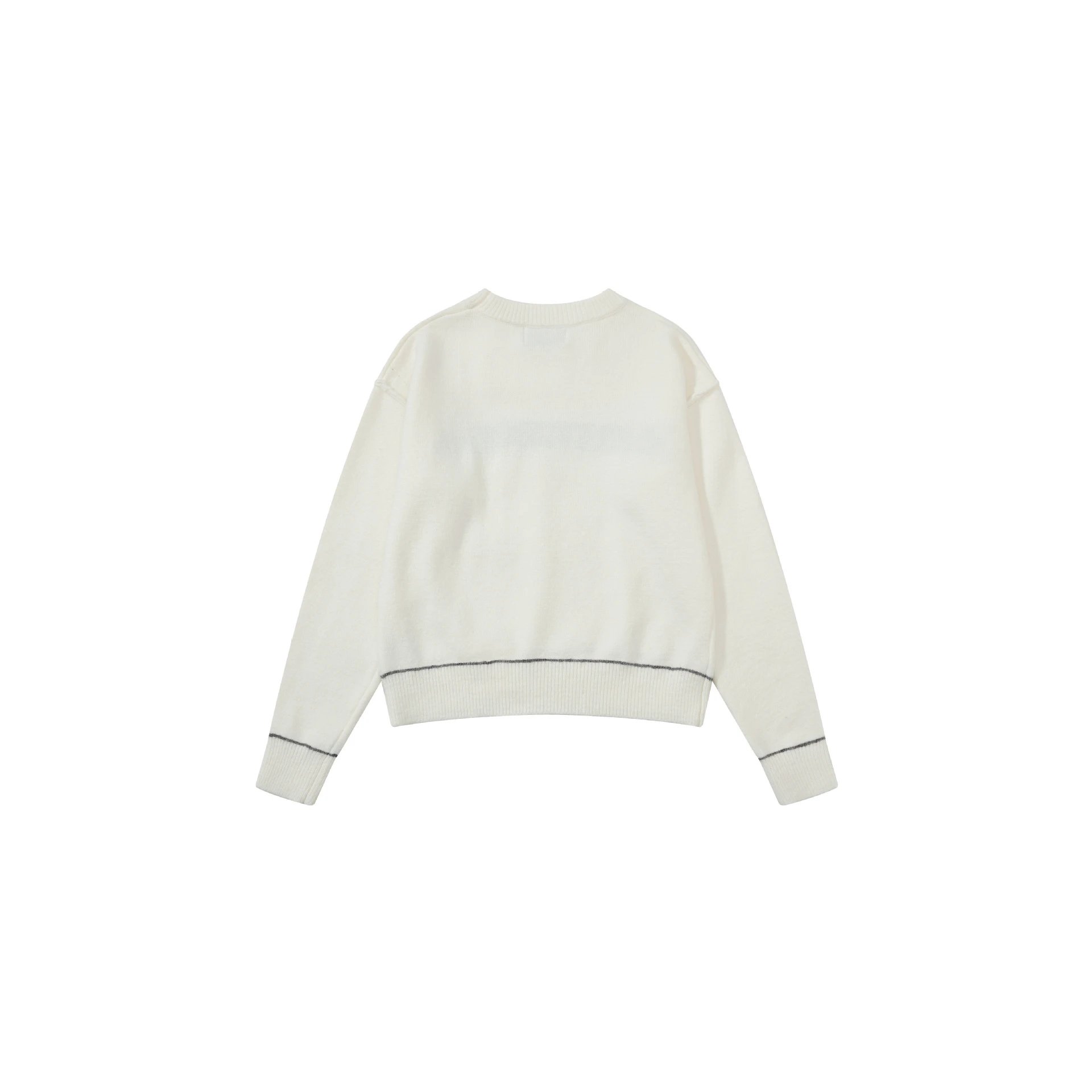 Matin Kim Logo Knit Sweater Off-White - 9
