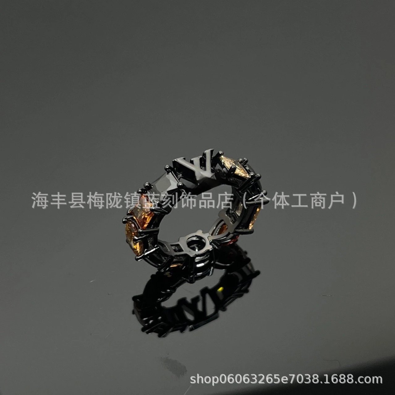 Silver-Plated Square-Cut Zirconia Eternity Ring - 2