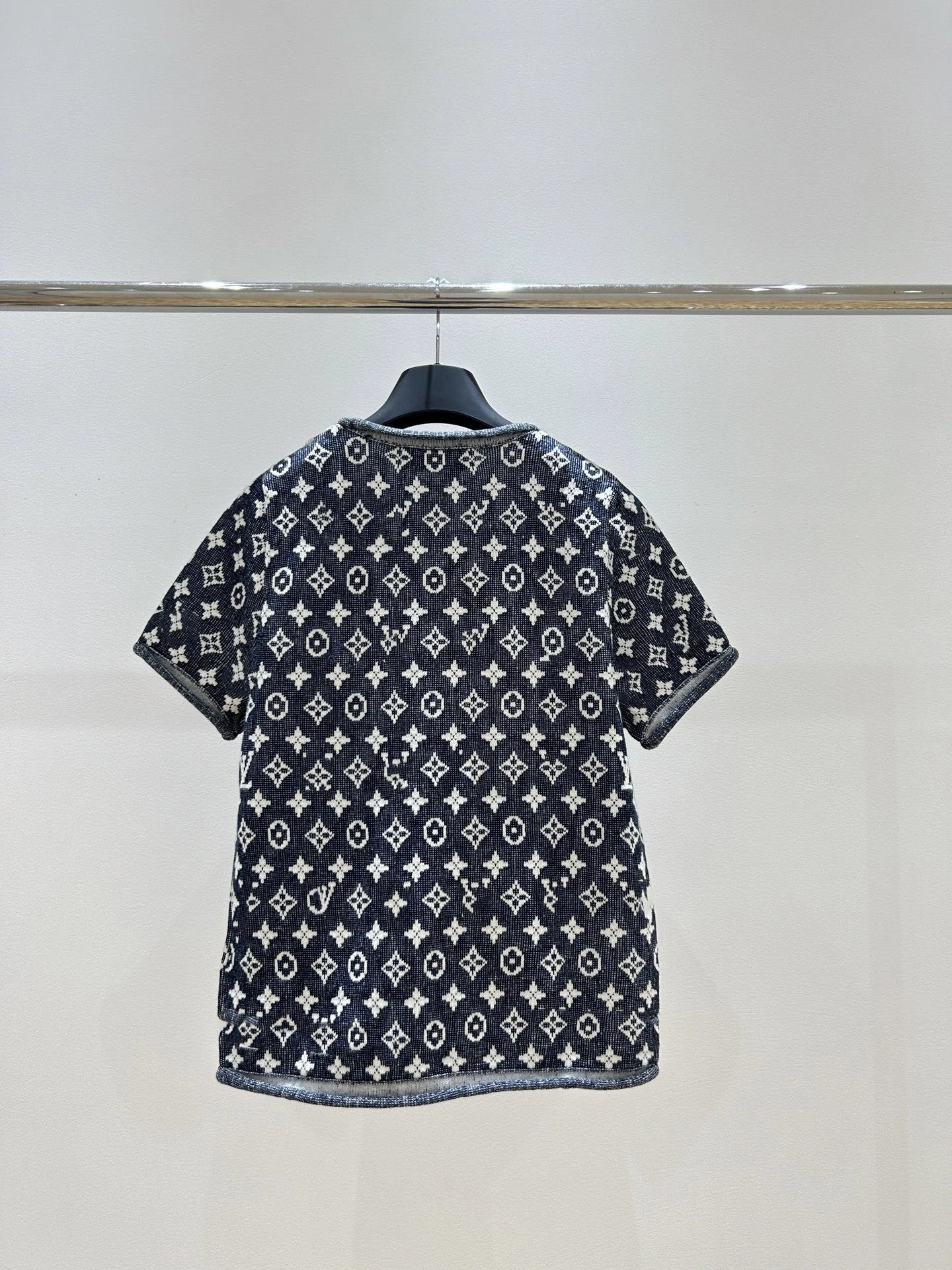 Louis Vuitton Monogram Knit T-Shirt Navy - 17