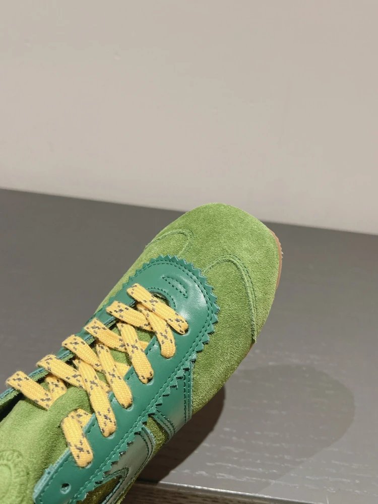 Asics Gel-Lyte III Green and Teal Suede Sneakers with Yellow Laces - 20