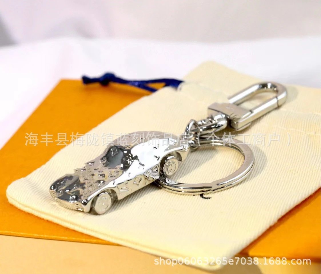 Louis Vuitton LV Flower Charm Keychain Pink Purple Gold Accessories - 4