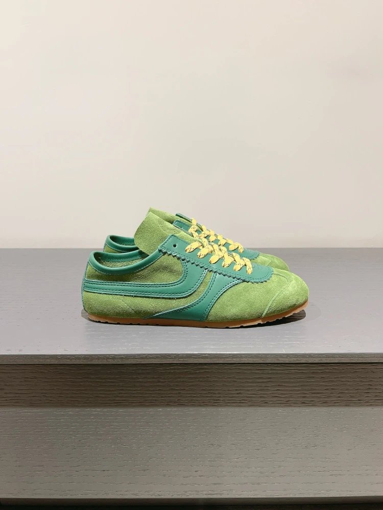Asics Gel-Lyte III Green and Teal Suede Sneakers with Yellow Laces - 23