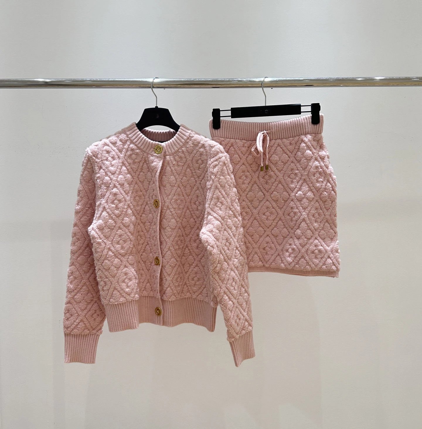 Saint Tears Diamond Knit Mini Skirt Pink - 3