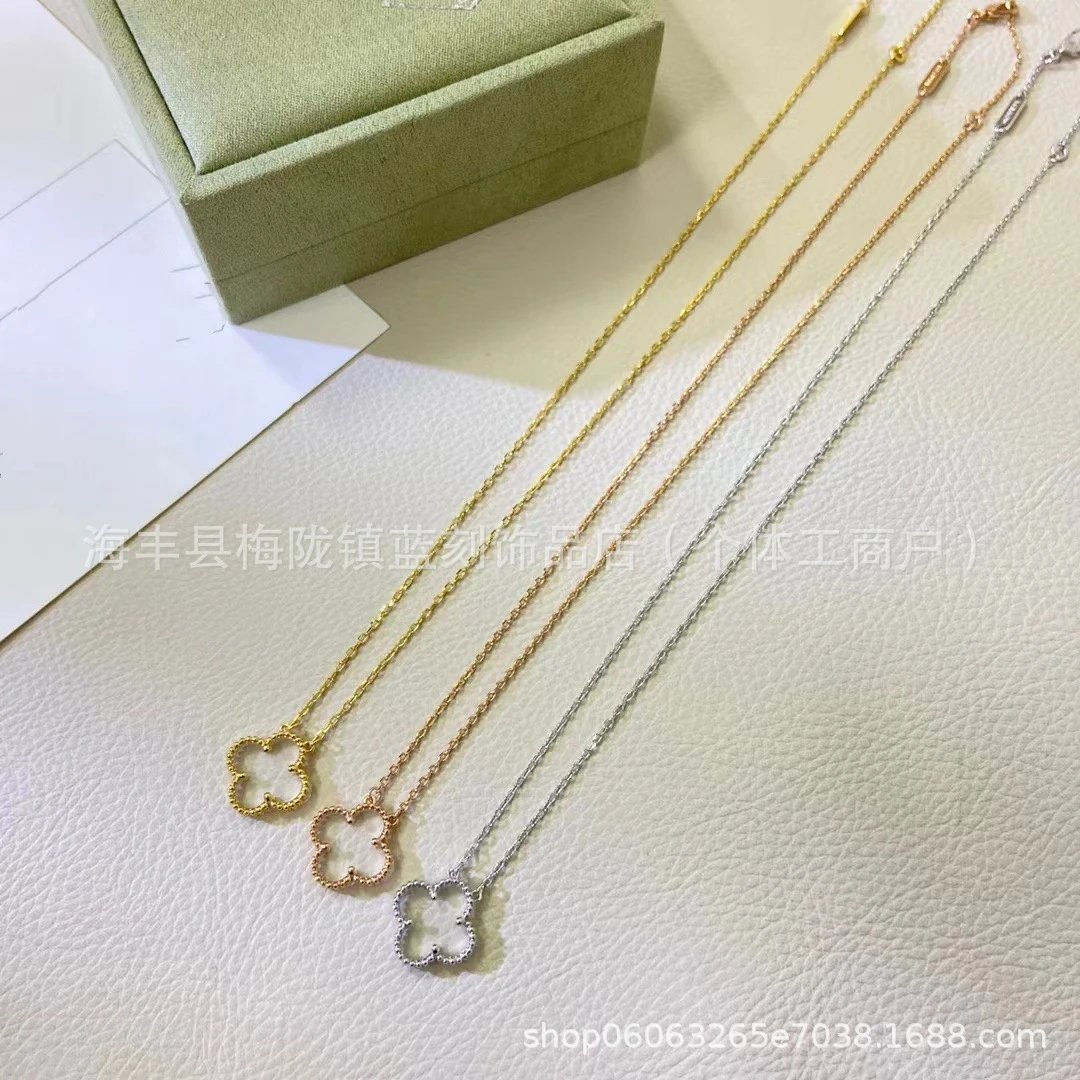 Alhambra-Style Four-Leaf Clover Pendant Necklace in Gold, Silver, and Rose Gold - 5