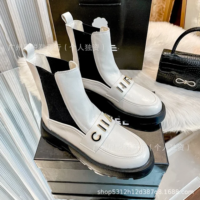 Celine Boots Platform Chelsea Ankle with Logo Hardware product detail image 3