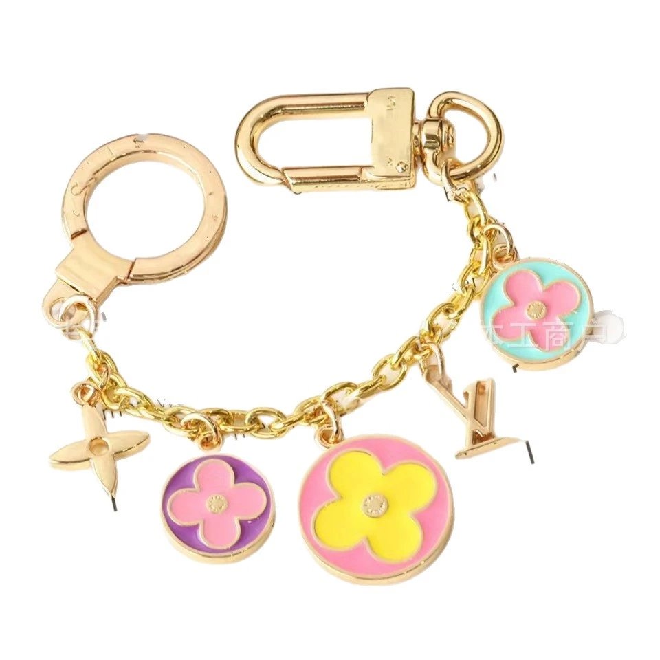Louis Vuitton Multicolor Flower Charm Keychain image 5
