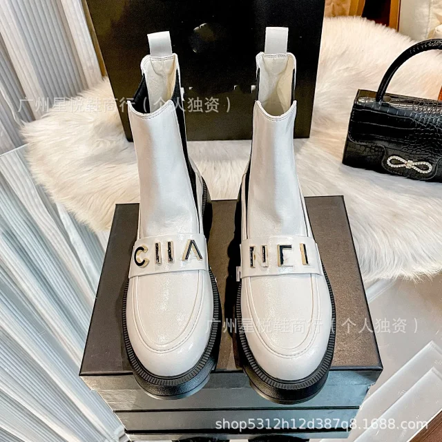 Celine Boots Platform Chelsea Ankle with Logo Hardware product detail image 2