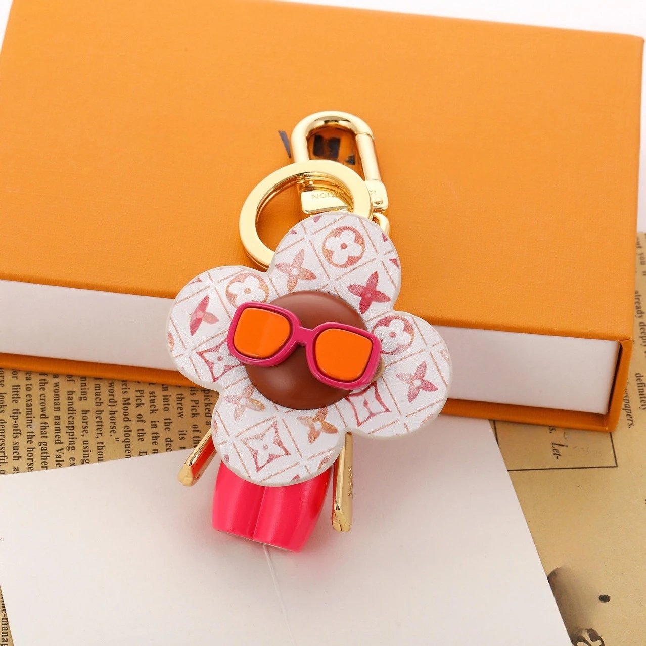 Louis Vuitton Monogram Bear Charm Purple Heart Keychain - 2