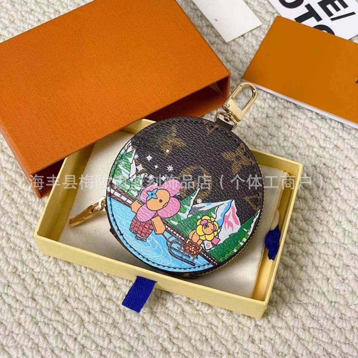 Louis Vuitton x Takashi Murakami Monogram Multicolor Snow Scene Coin Purse
