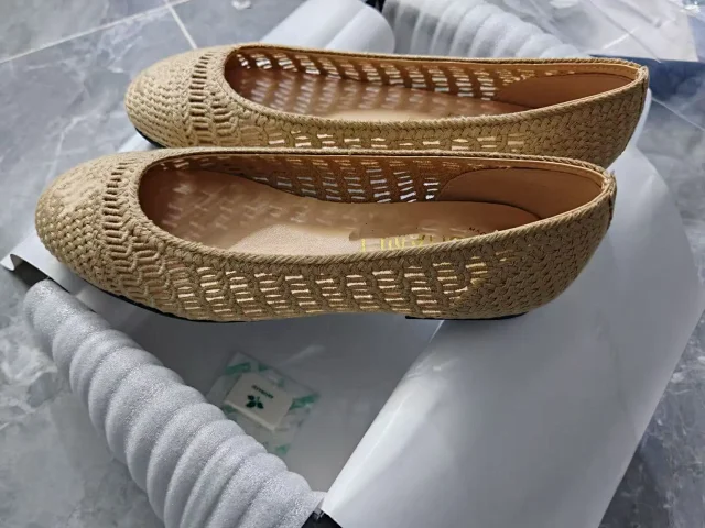 Unbranded Casual Shoes Woven Hollow-Knit Ballet Flats product detail image 3