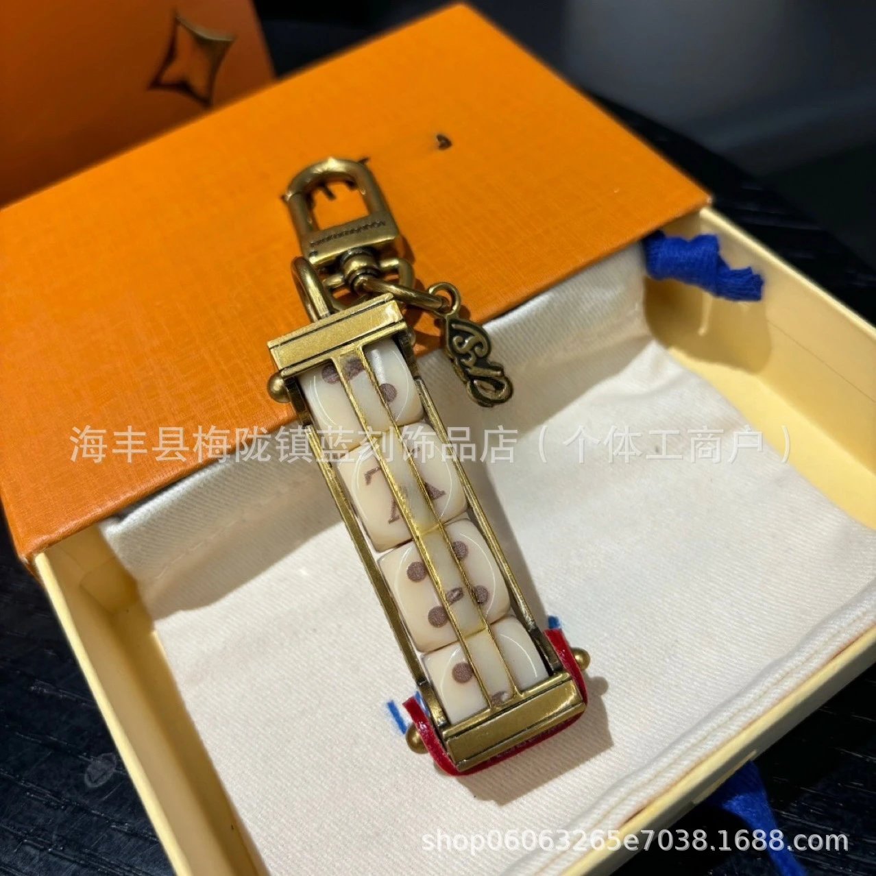 Red Resin Dice Nail Clipper Pendant Accessory - 3