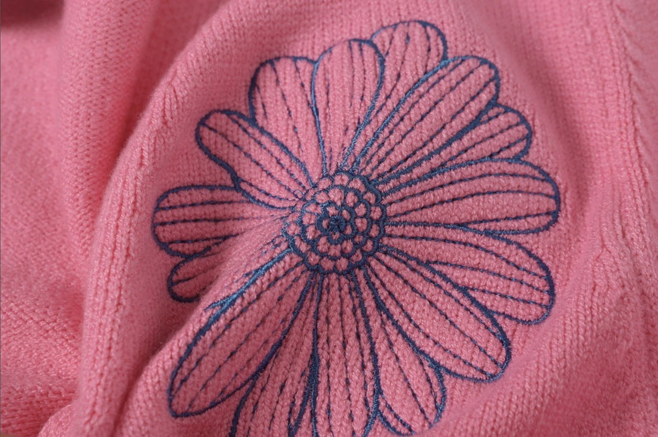 Mardi Mercredi Daisy Embroidered Gray Cardigan - 16