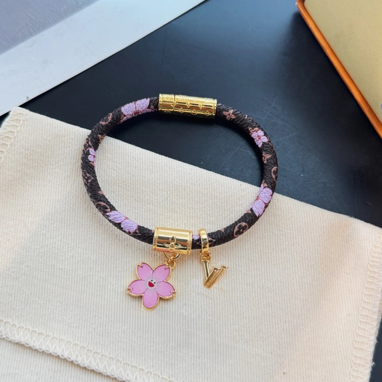 Louis Vuitton Monogram Sakura Flower Charm Bracelet - 3
