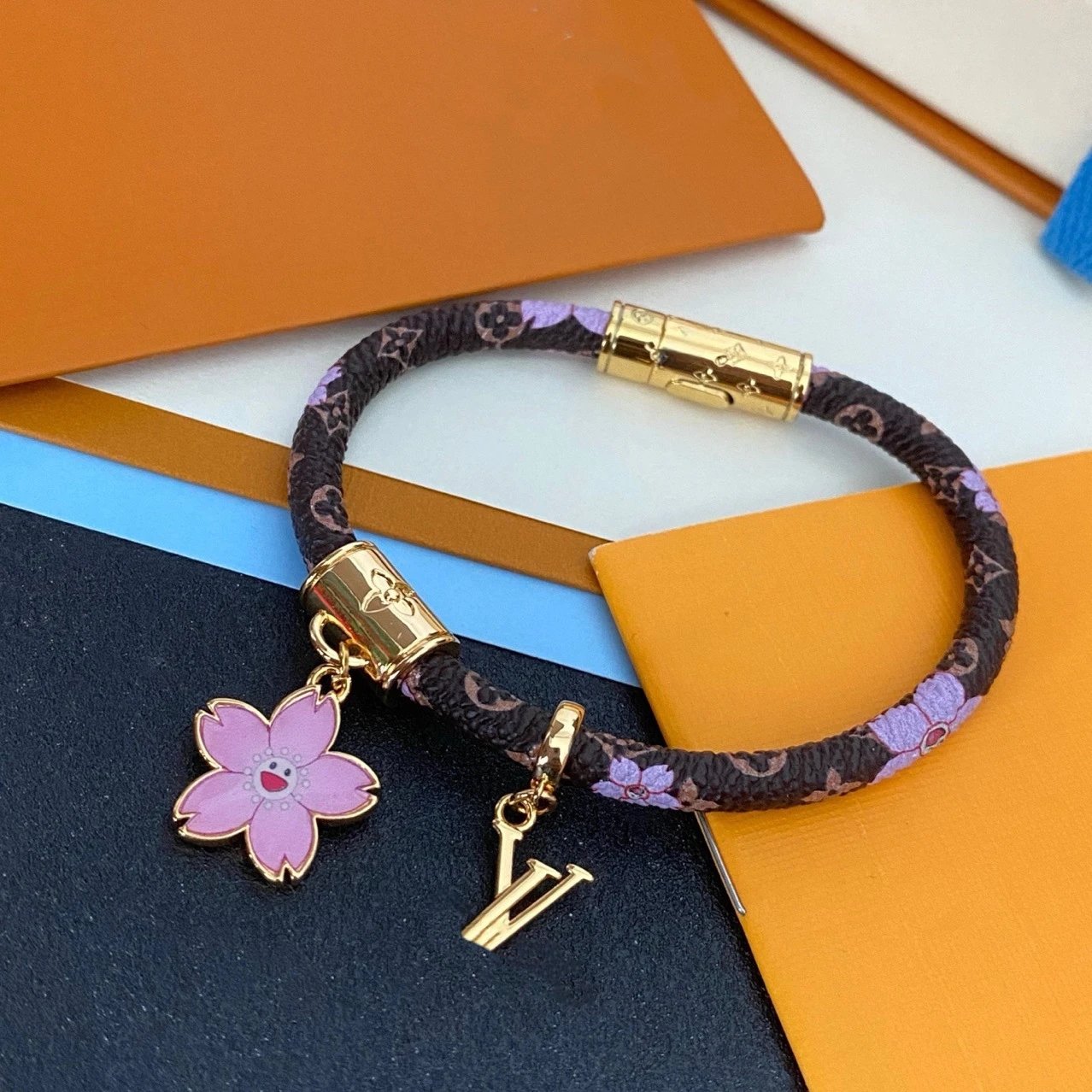 Louis Vuitton Monogram Sakura Flower Charm Bracelet - 4