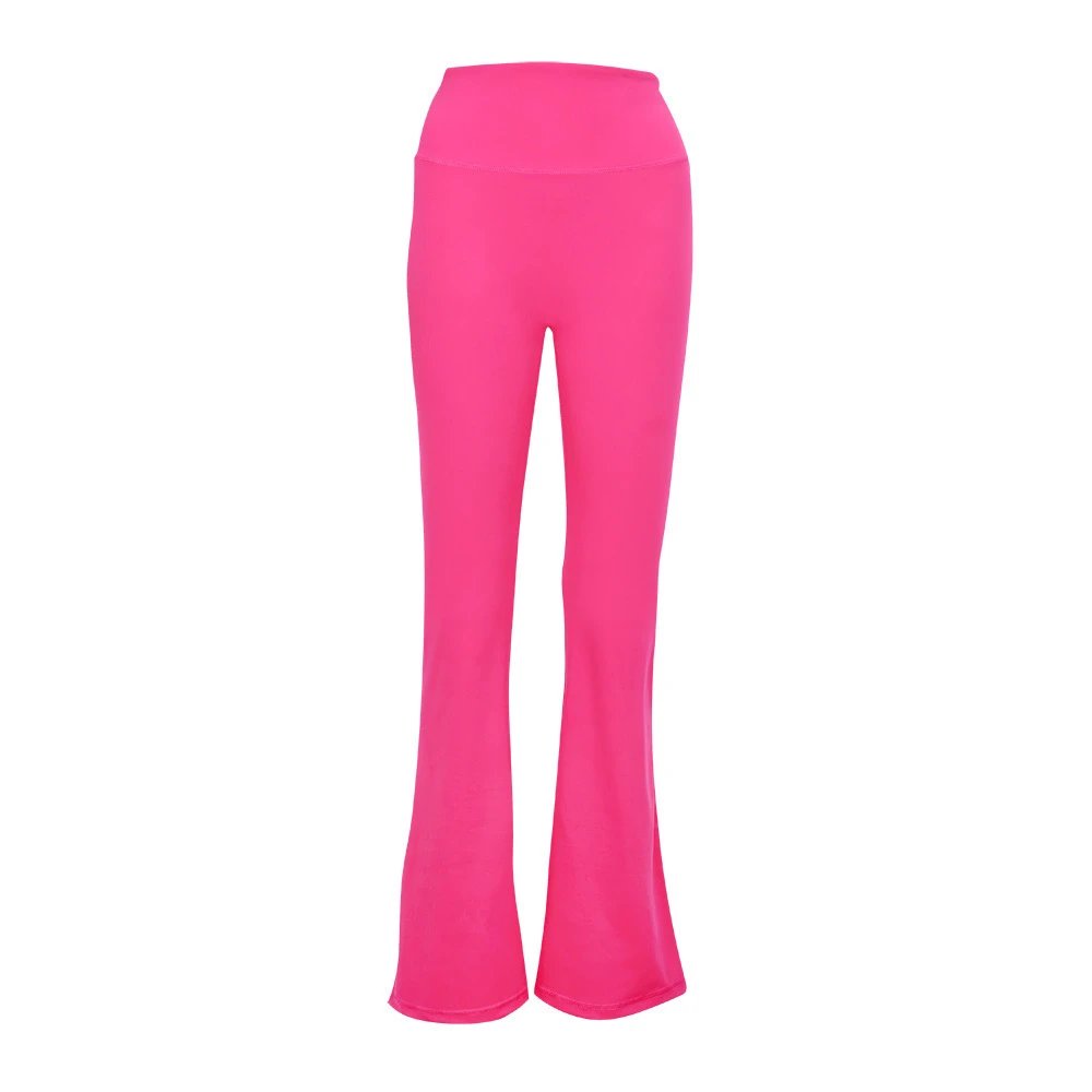 Design Flared Leggings Pink Bottoms - 13