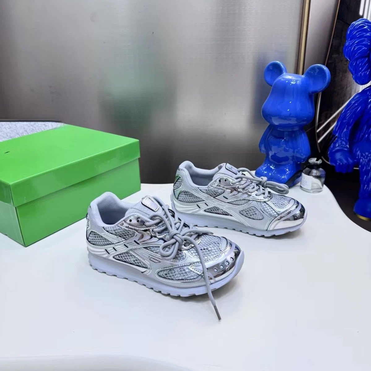 Unbranded Sneakers Metallic mesh lace-up image 2