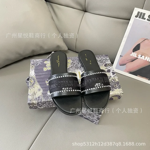 Dior Slippers Perforated Logo Strap Slide product detail image 19