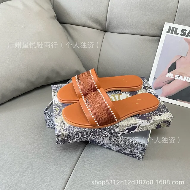 Dior Slippers Perforated Logo Strap Slide product detail image 14