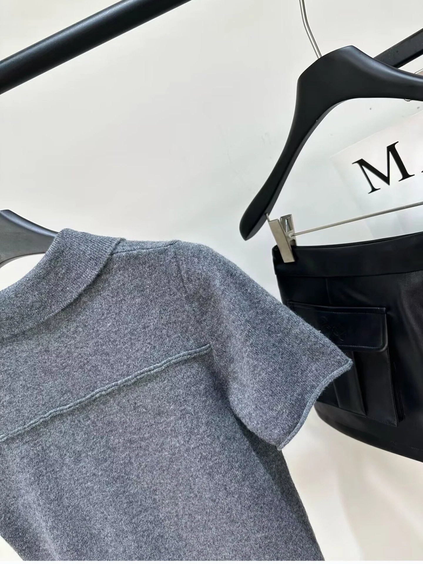 MMY Knit Polo Shirt Gray - 20