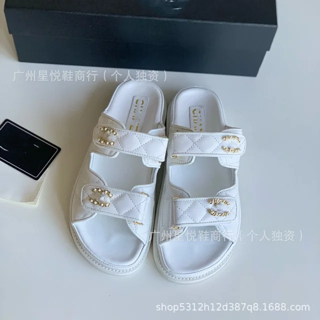 Chanel Slippers Quilted Double-Strap Bow Slide Sandals product detail image 26