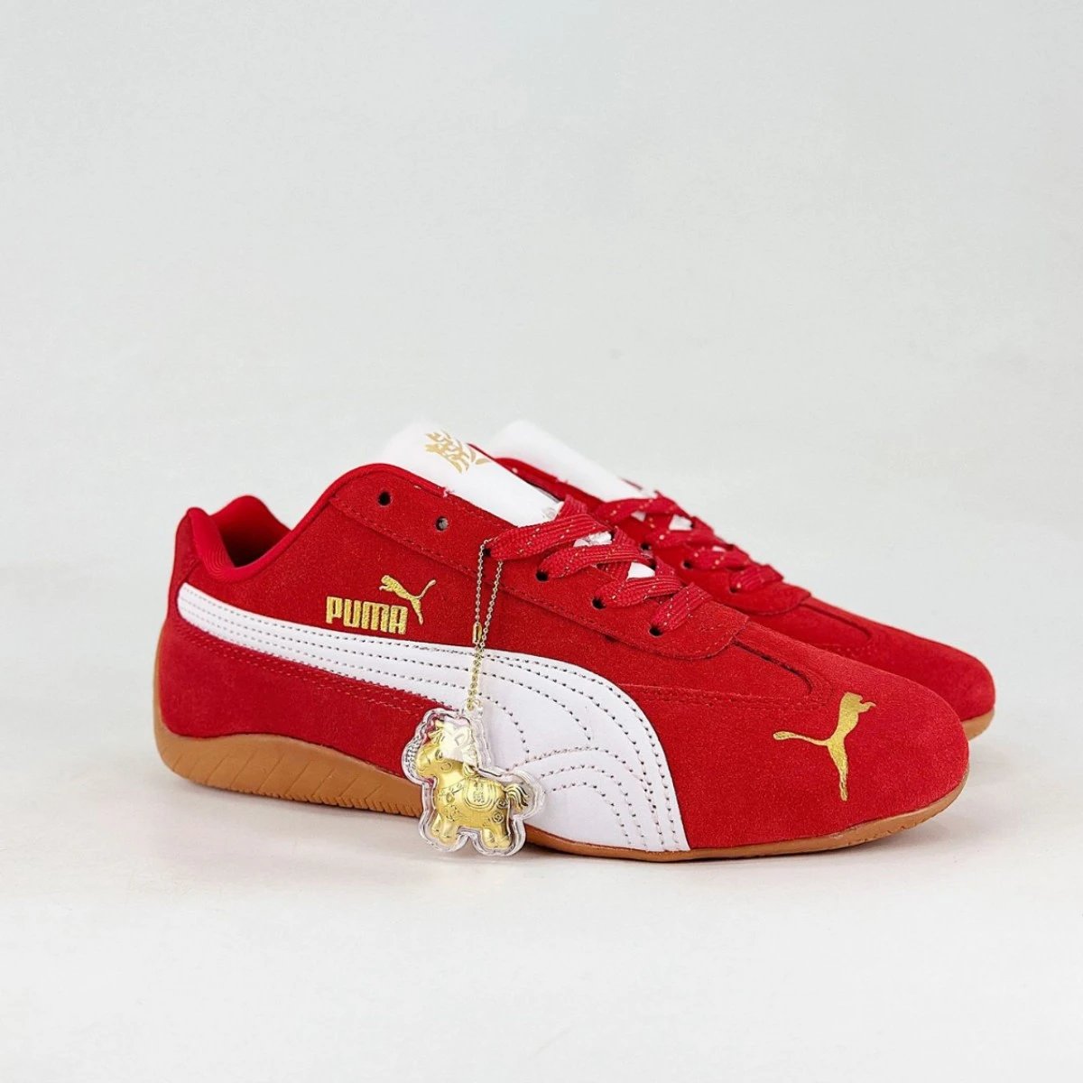 Puma Roma OG Red White Gold Sneakers - 3