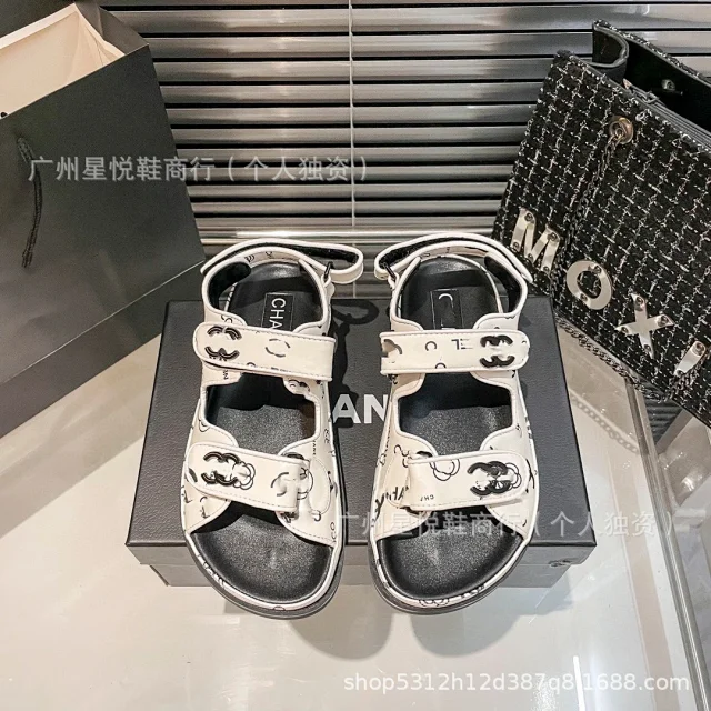 Chanel Sandals Printed Hook-and-Loop Strap product detail image 12