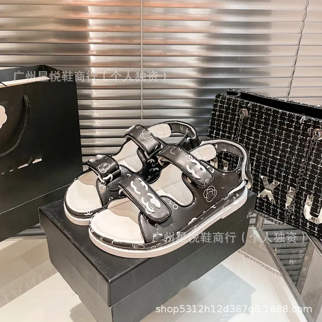Chanel Sandals Printed Hook-and-Loop Strap product detail image 7