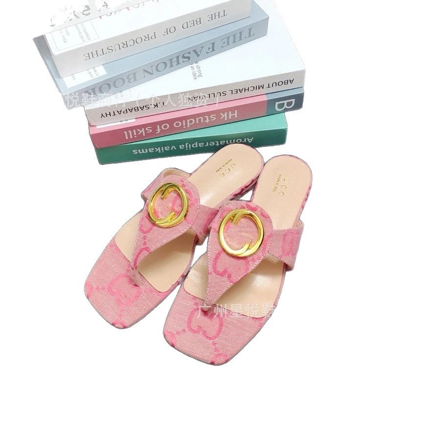 Gucci Slippers Square-Toe GG Monogram Buckle Slide image 5