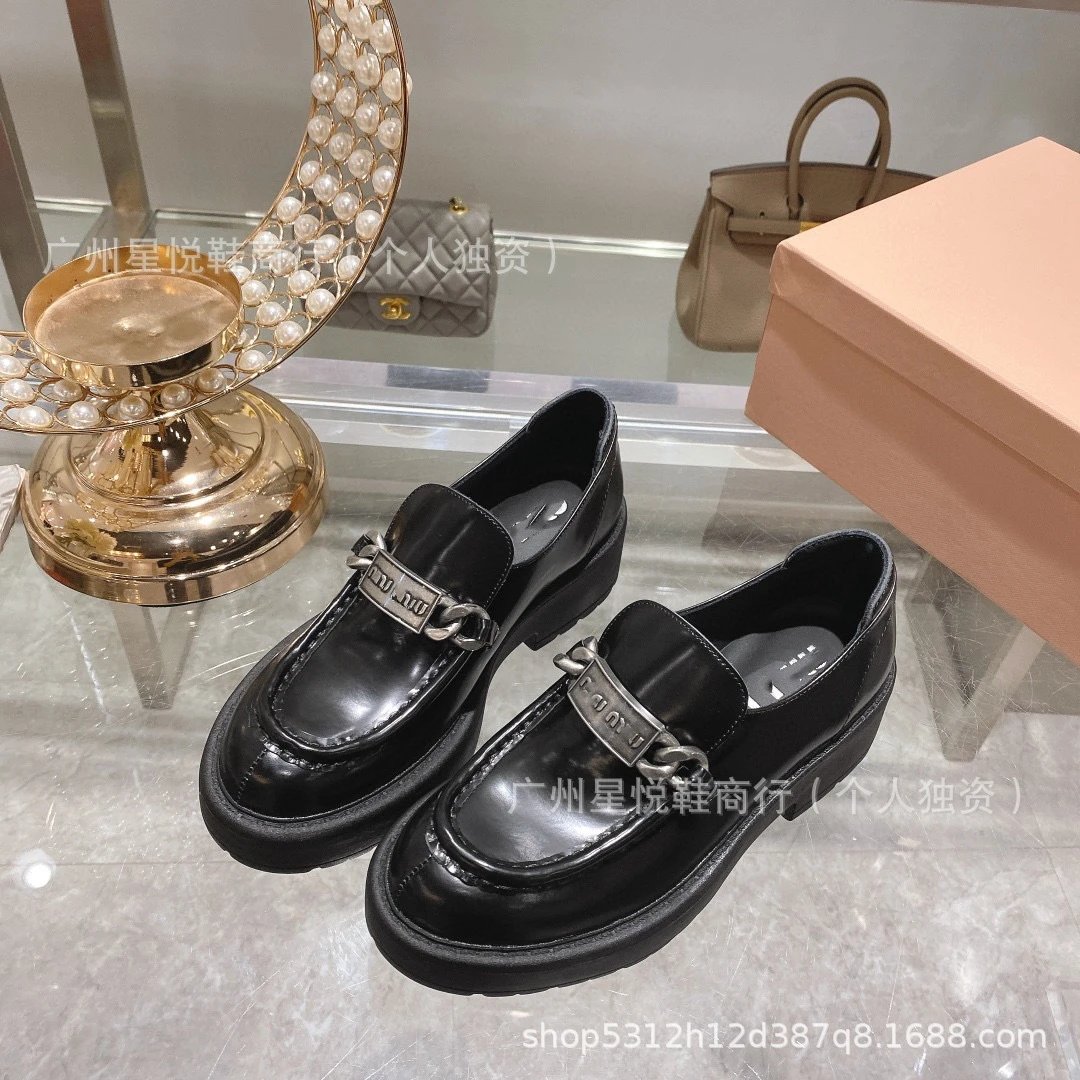 Black Patent Leather Mary Jane Platform Shoes - 8