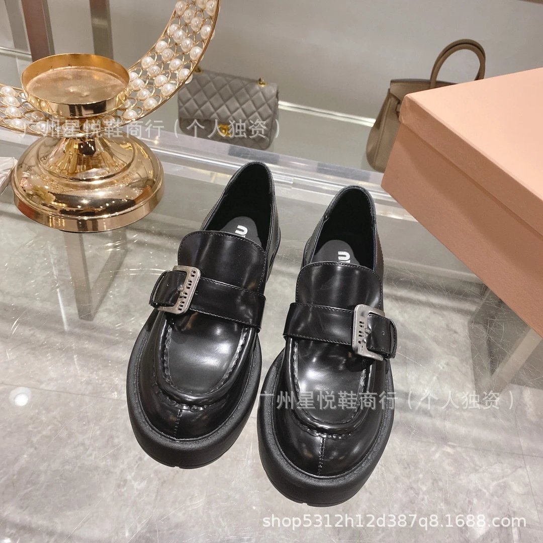 Black Patent Leather Mary Jane Platform Shoes - 20