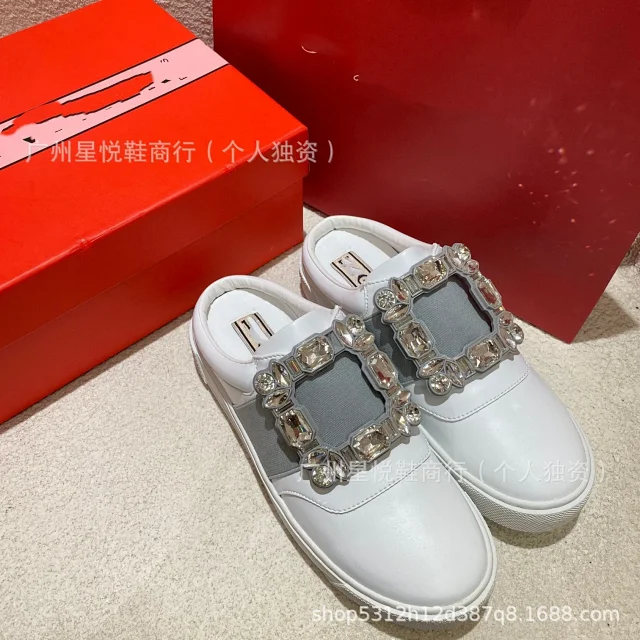 Roger Vivier Sneakers Rhinestone Square Buckle Slip-On product detail image 3