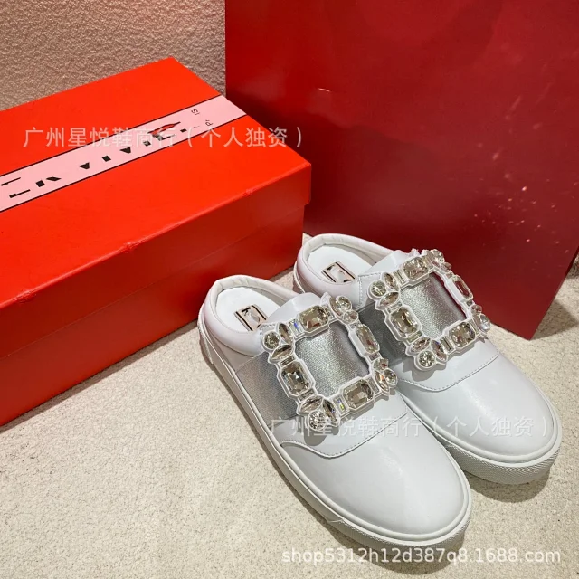 Roger Vivier Sneakers Rhinestone Square Buckle Slip-On product detail image 9