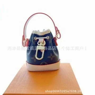 Unbranded Wallets & Card Holders Monogram-print mini coin purse and holder keychain product detail image 5