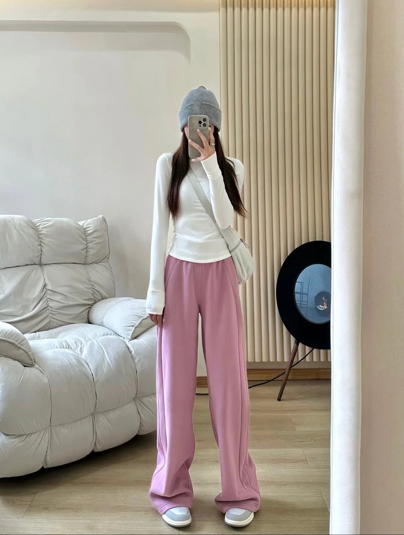 Design Wide-Leg Drawstring Pants Navy - 13
