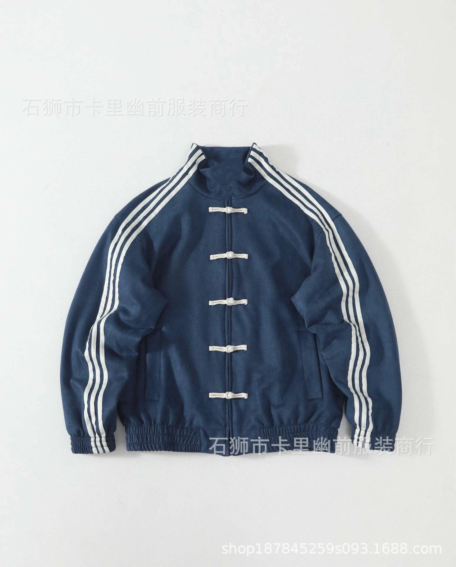 Design Chinese-Style Track Jacket Mustard Yellow Outerwear - 5
