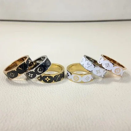 Louis Vuitton Jewelry Monogram Enamel Band Ring product detail image 1