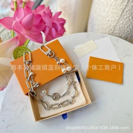 Gold Chain Pearl Bracelet Set Jewelry - 3