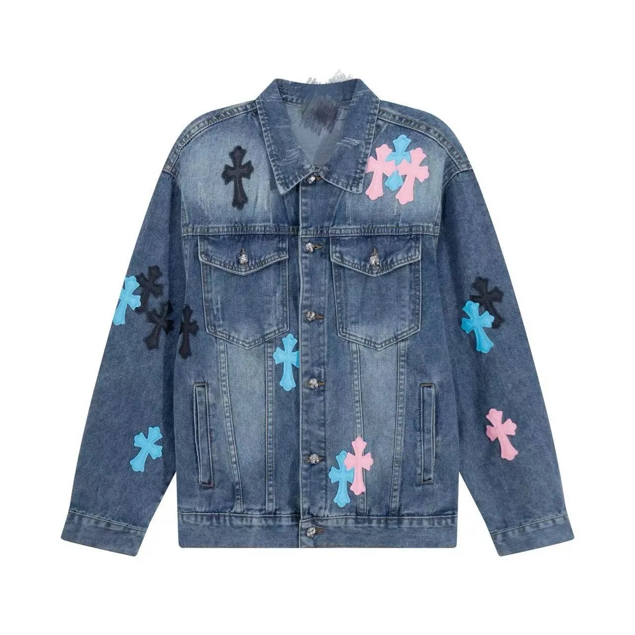 Gallery Dept Cross-Embellished Black Denim Jacket - 9