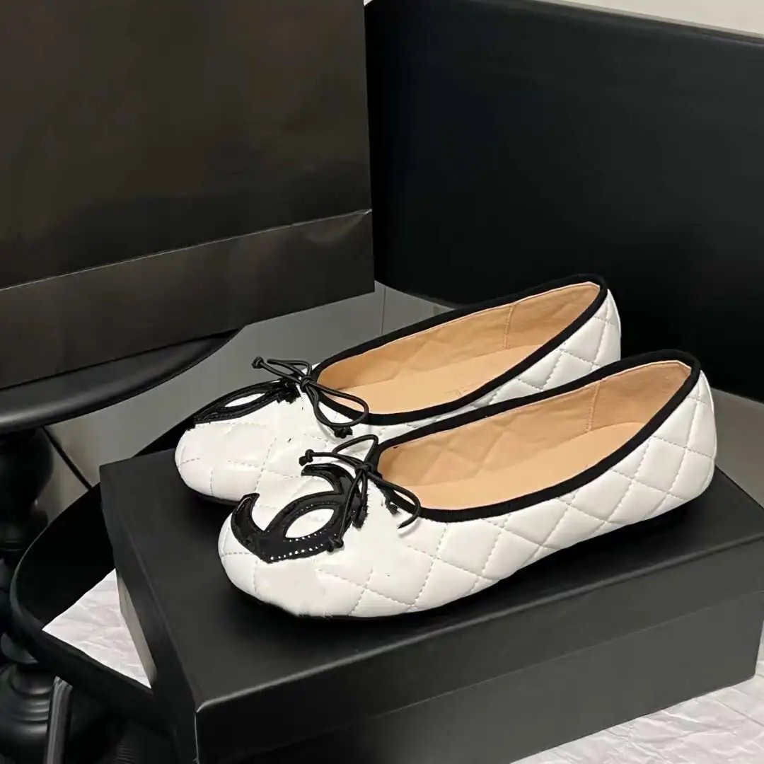 Chanel Casual Shoes Quilted Bow Ballet Flats image 3