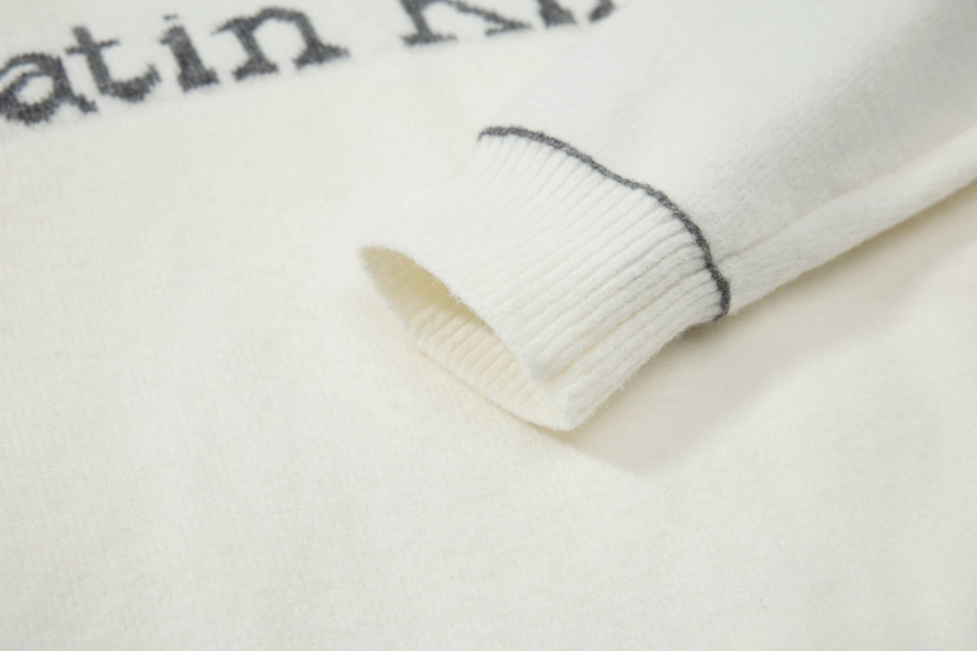 Matin Kim Logo Knit Sweater Off-White - 41
