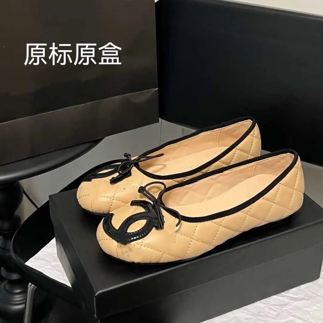 Chanel Casual Shoes Quilted Bow Ballet Flats image 4